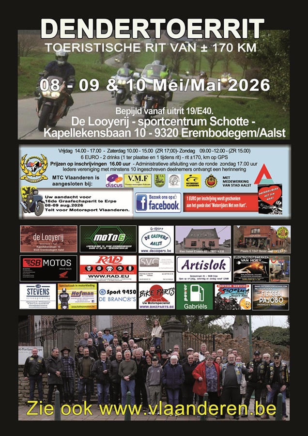 Affiche MTC Vlaanderen ritten 2026